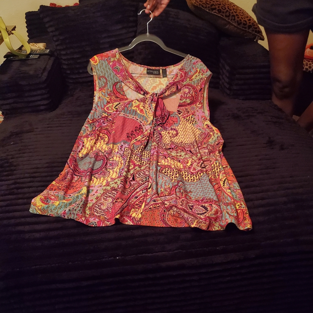 Colorful Paisley Sleeveless Top